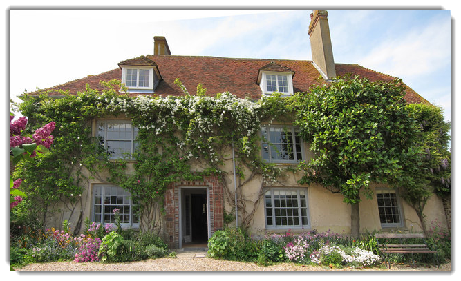 Charleston Farmhouse, home and meeting place of the writers, painters and intellectuals know as the Bloomsbury Group